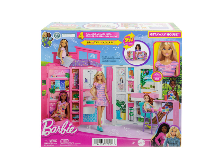 Gehe zu Vollbildansicht: Barbie GetAway Haus, mit Accessoires und Puppe - Bild 6