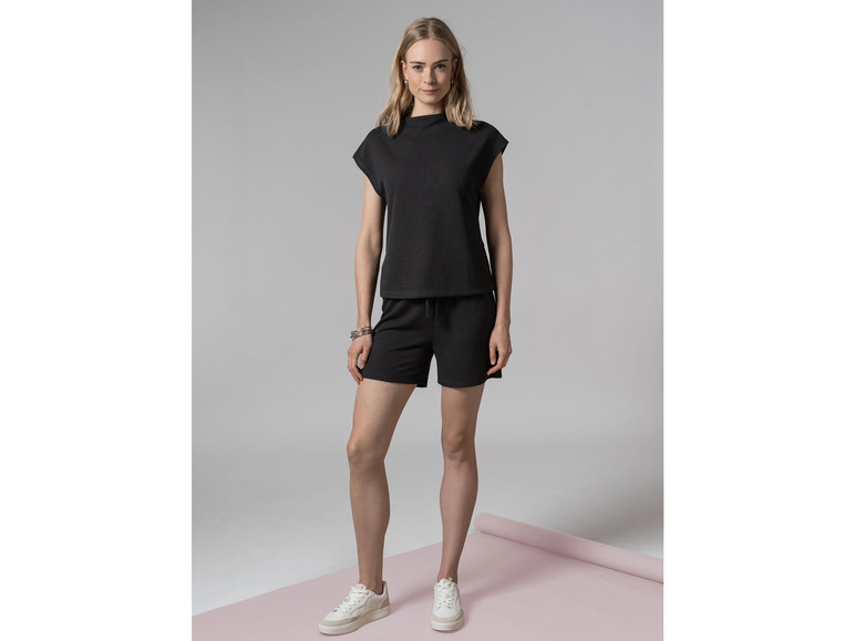 Gehe zu Vollbildansicht: esmara® Damen Feinstrick-Shorts, leger geschnitten, dunkelgrau - Bild 2