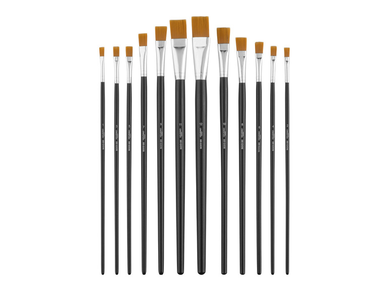 Gehe zu Vollbildansicht: crelando® Rundpinsel- / Flachpinsel-Set, aus Synthetikhaar - Bild 6