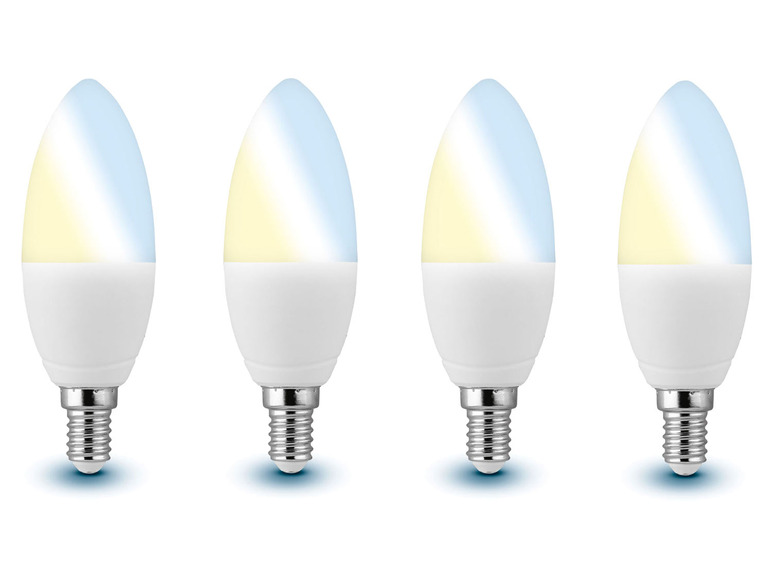 - home Zigbee Smart LIVARNO Watt, Lichtfarbensteuerung, Set 4er 6 Home, E14 Leuchtmittel