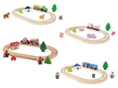 Playtive Bahnset Bauernhof Bahnset Prinzessin Bahnset Feuerwehr Bahnset Polizei, 18-teilig