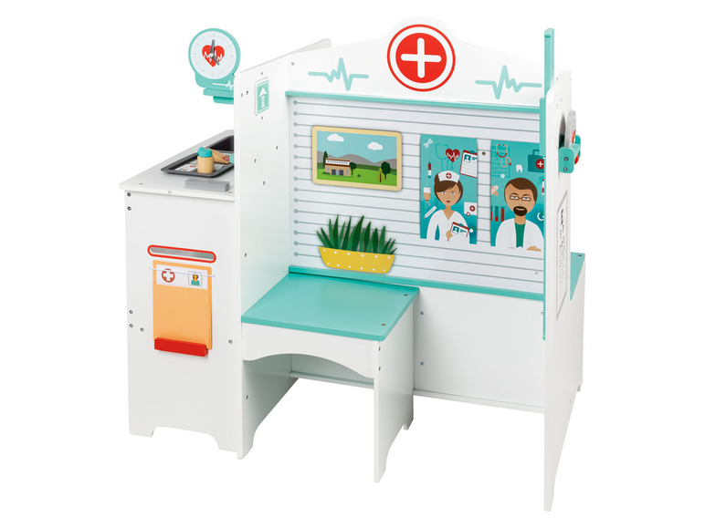 Arztpraxis, Playtive mit Waschbecken und Blutdruckmonitor Holz