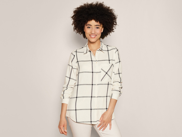 Gehe zu Vollbildansicht: esmara® Damen Flanell-Bluse, leger geschnitten - Bild 3