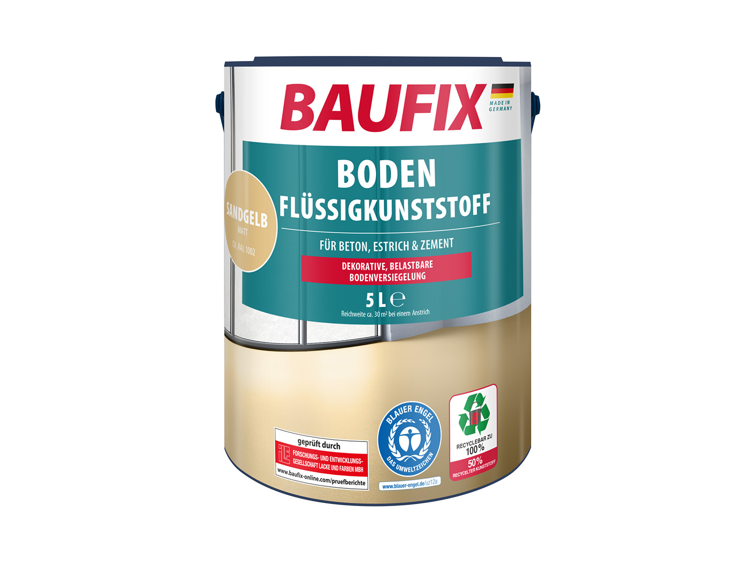 BAUFIX Boden-Flüssigkunststoff, 5 Liter (sandgelb)