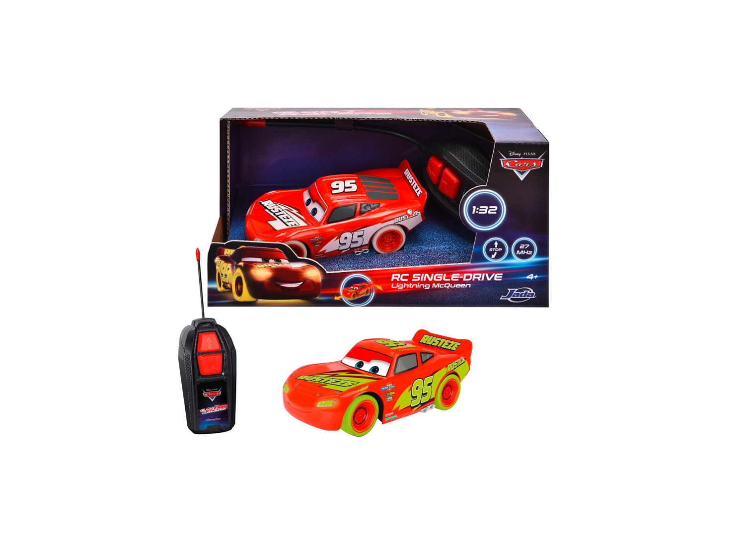 Cars Jada »Lightning RC Glow Racers McQueen«, leuchtet…