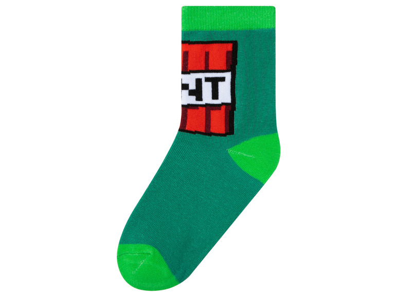 Gehe zu Vollbildansicht: Minecraft Kinder Socken, 3 Paar, weiche Baumwollmischung - Bild 10