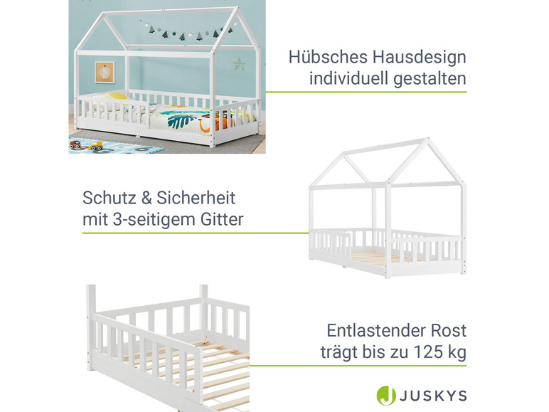 Gehe zu Vollbildansicht: Juskys Kinderbett »Marli«, im skandinavischen Design - Bild 6