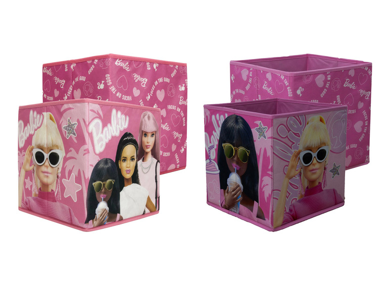 Gehe zu Vollbildansicht: Barbie Storage Boxen, 2 Stück, 30 x 30 x 30 cm - Bild 1