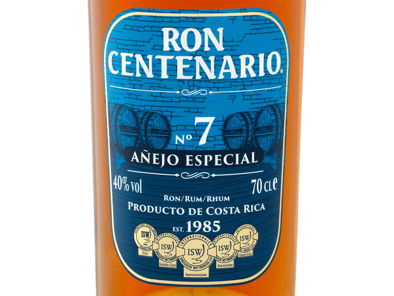 Ron Centenario Añejo Especial Jahre Rum 7 Vol 40