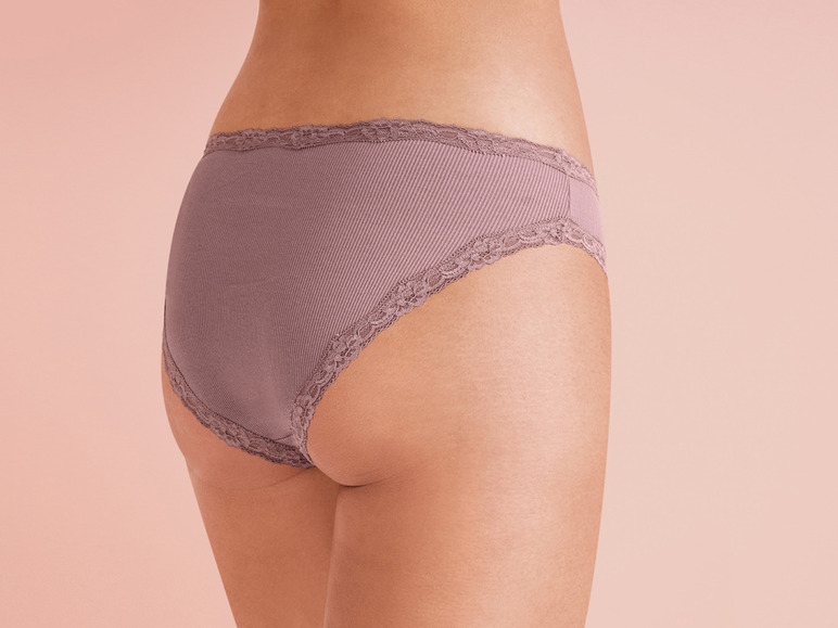 Gehe zu Vollbildansicht: esmara® Damen Slips, 5 Stück, in Ripp-Qualität - Bild 10