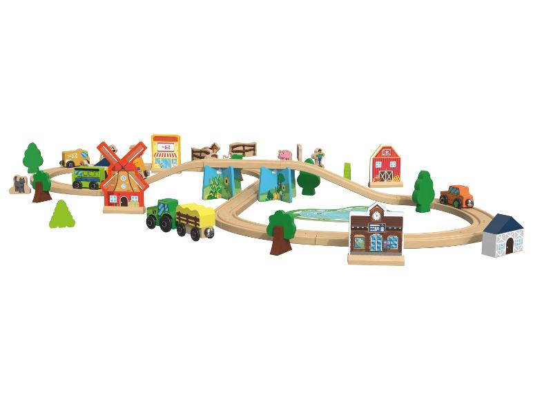 Gehe zu Vollbildansicht: Playtive Eisenbahn-Set »Dinosaurier / Farm«, aus Echtholz - Bild 8