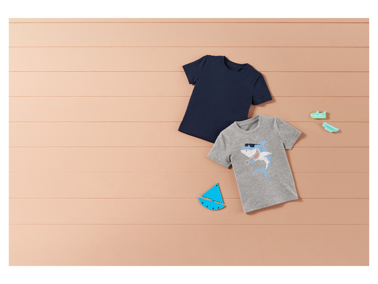 Gehe zu Vollbildansicht: lupilu® Kleinkinder T-Shirts, 2 Stück, mit Rundhalsausschnitt - Bild 3