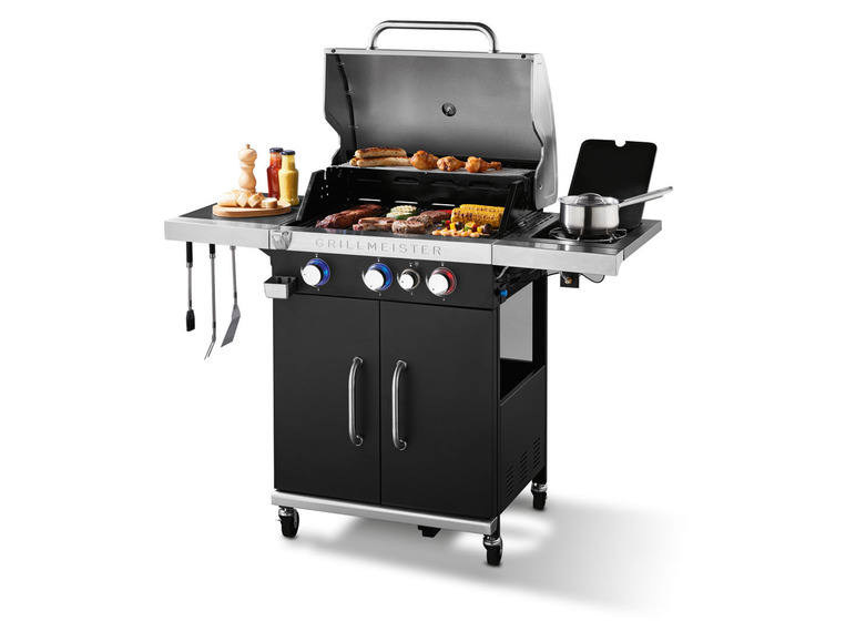 GRILLMEISTER Gasgrill, 14,4 kW 3plus1 Brenner