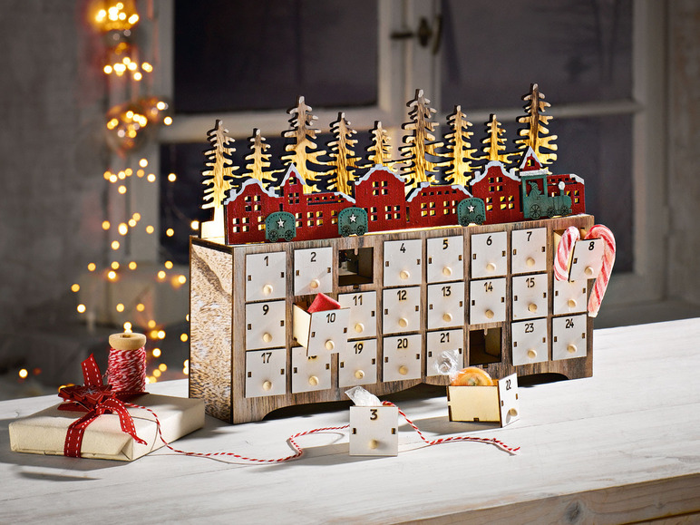 Gehe zu Vollbildansicht: LIVARNO home LED Adventskalender, aus Holz - Bild 14