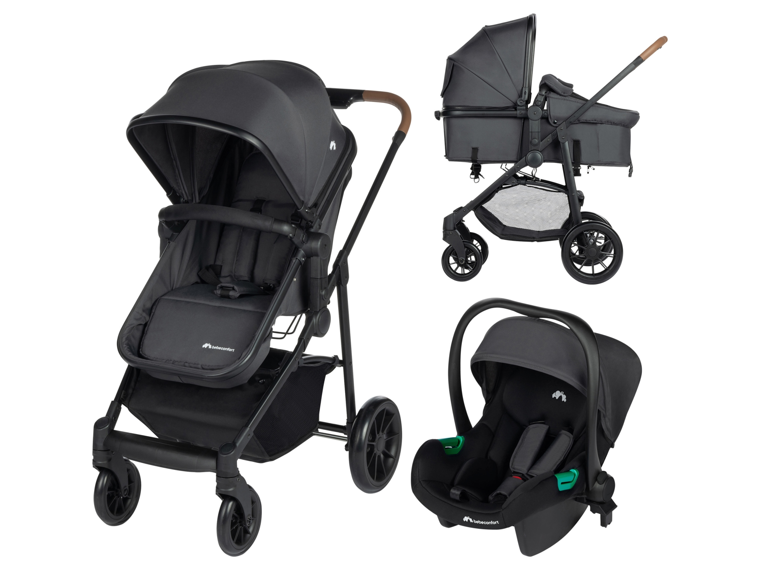 bebeconfort Kinderwagen »Haze Trio«, 3-in-1, kompakt und faltbar