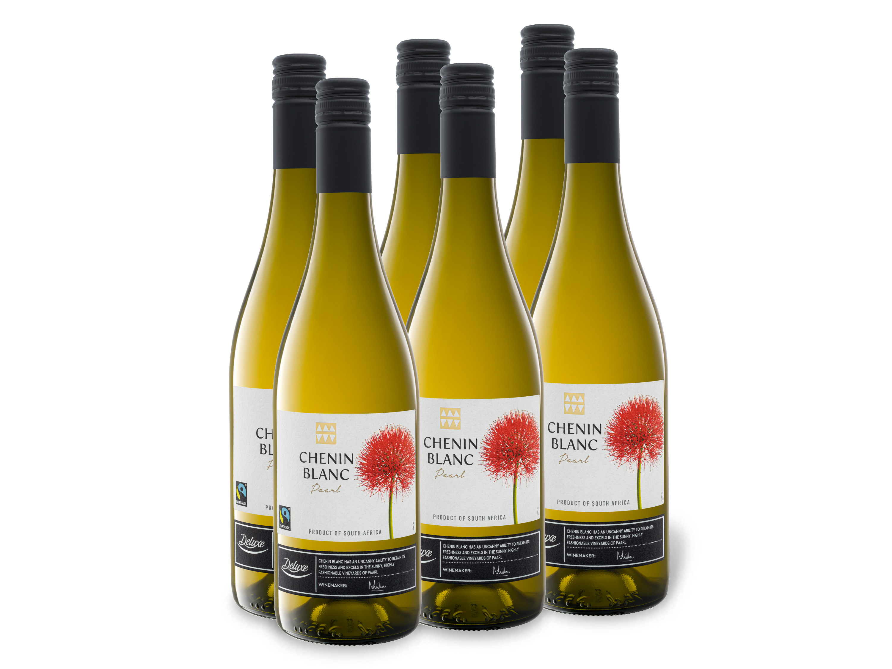 6 x 0,75-l-Flasche Weinpaket Fairtrade Chenin Blanc Paarl trocken, Weißwein