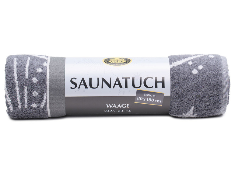 Gehe zu Vollbildansicht: Gözze Saunatuch »Sternzeichen«, reine Baumwolle, 80 x 180 cm - Bild 44