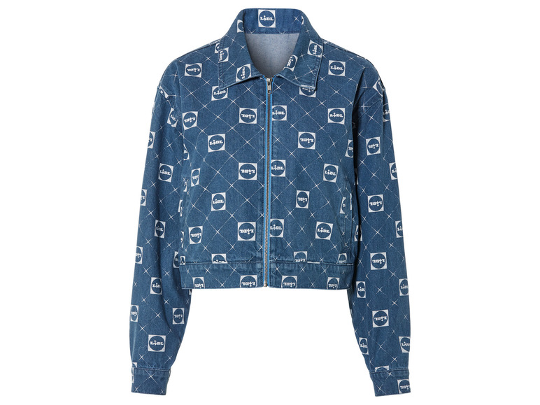 Gehe zu Vollbildansicht: esmara® Damen Oversize-Jeansjacke mit Lidl-Print - Bild 2