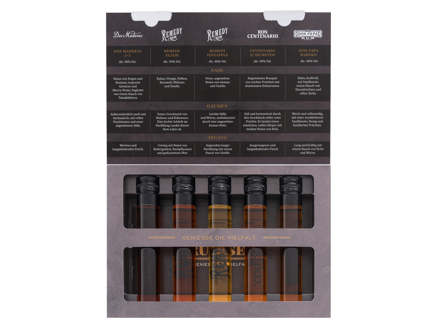 LIDL 5 | Vol 34-40% Rum x Set Tasting Premium 50 - ml,