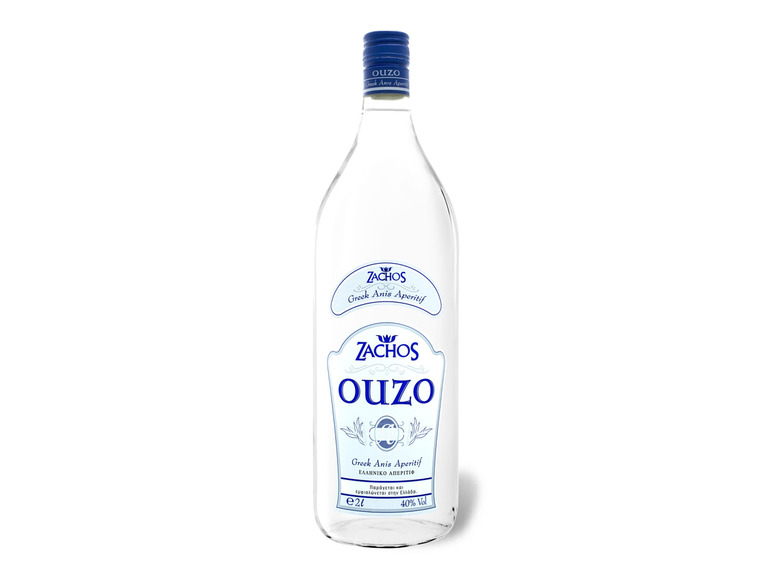Gehe zu Vollbildansicht: ZACHOS 2-Liter-Flasche Ouzo 40% Vol - Bild 1