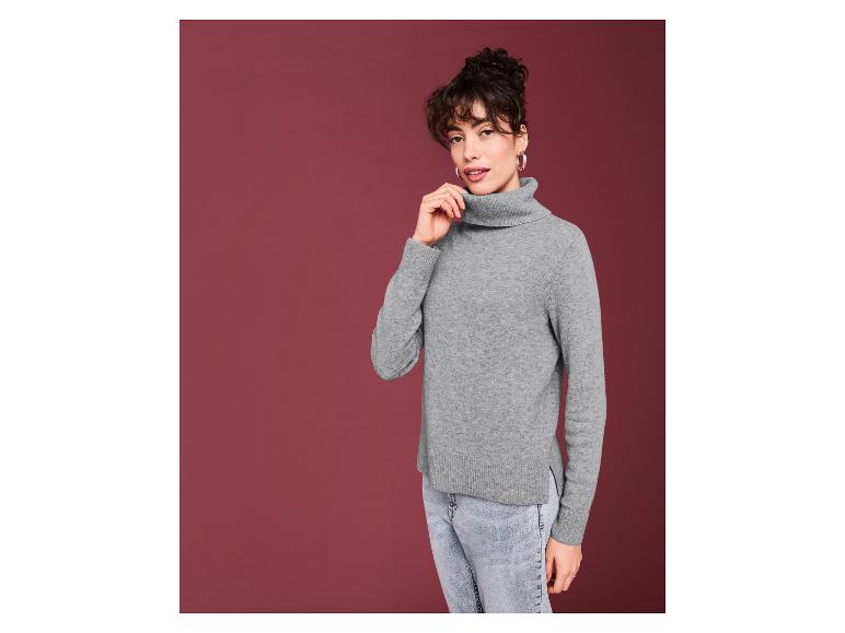 Gehe zu Vollbildansicht: esmara® Damen Kaschmir-Pullover, mit elastischen Bündchen - Bild 3