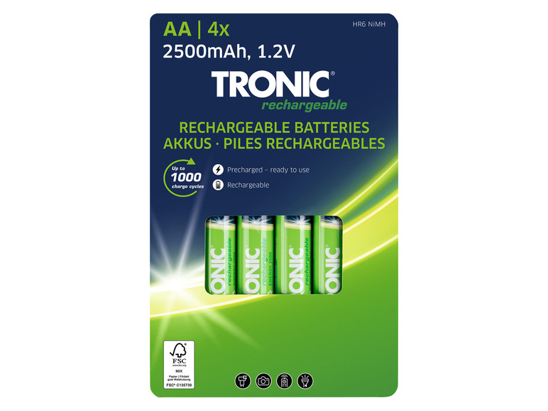 Gehe zu Vollbildansicht: TRONIC® Akku Ni-MH »Ready 2 Use«, 1,2 V, 4 Stück - Bild 2