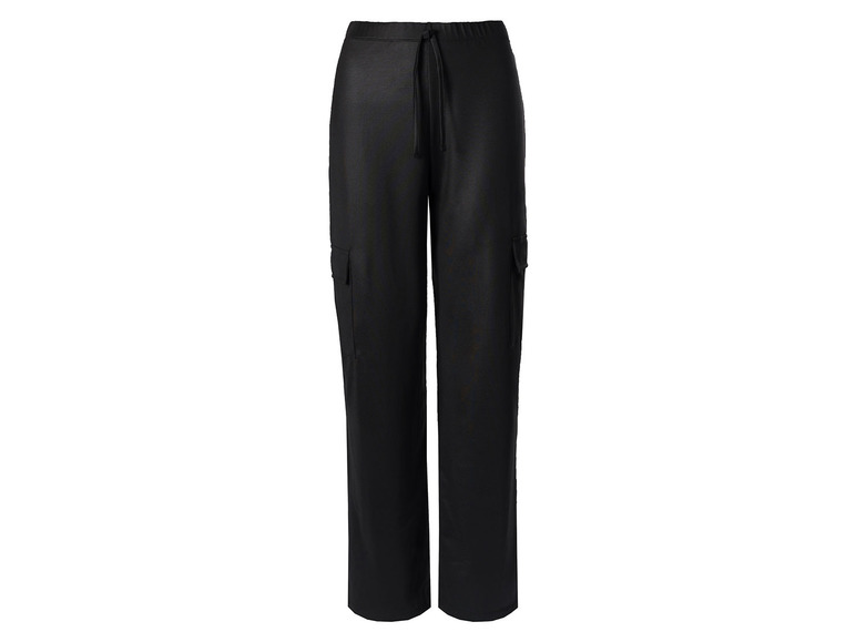 Gehe zu Vollbildansicht: esmara® Damen Cargohose mit Satin-Effekt, schwarz - Bild 1