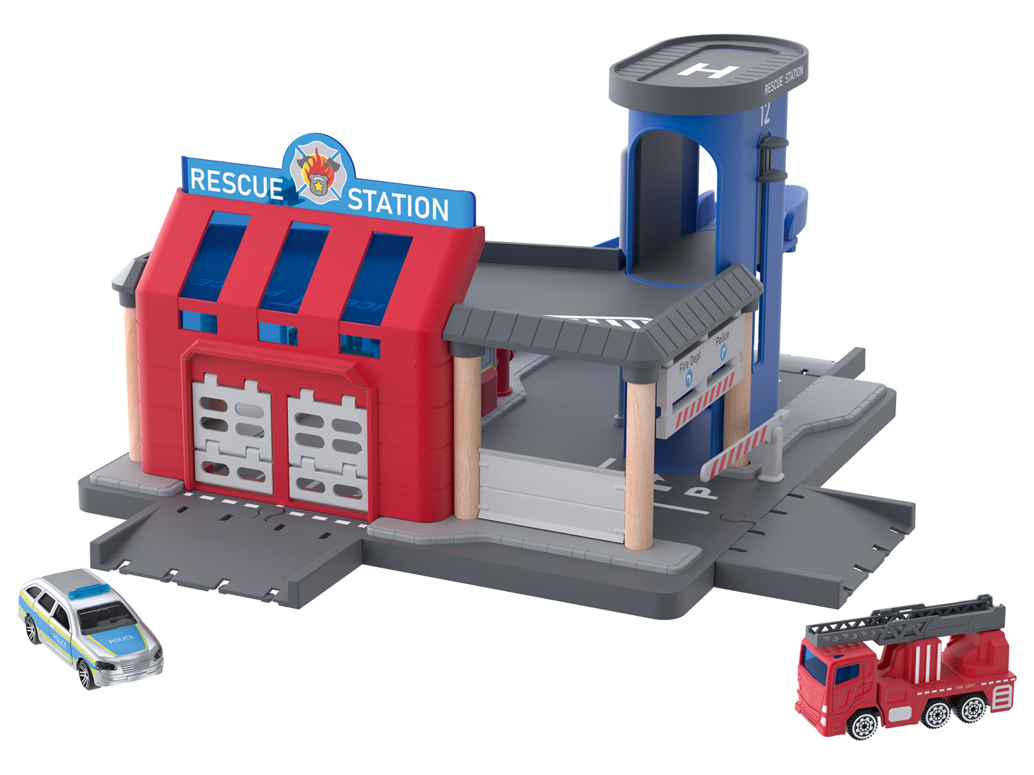 Playtive Holz Die Cast Gebäude FSC (Rescue Station)