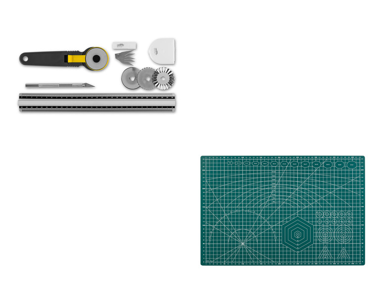 Gehe zu Vollbildansicht: Schneidewerkzeug-Set und Schneide- und Bastelunterlage - Bild 1