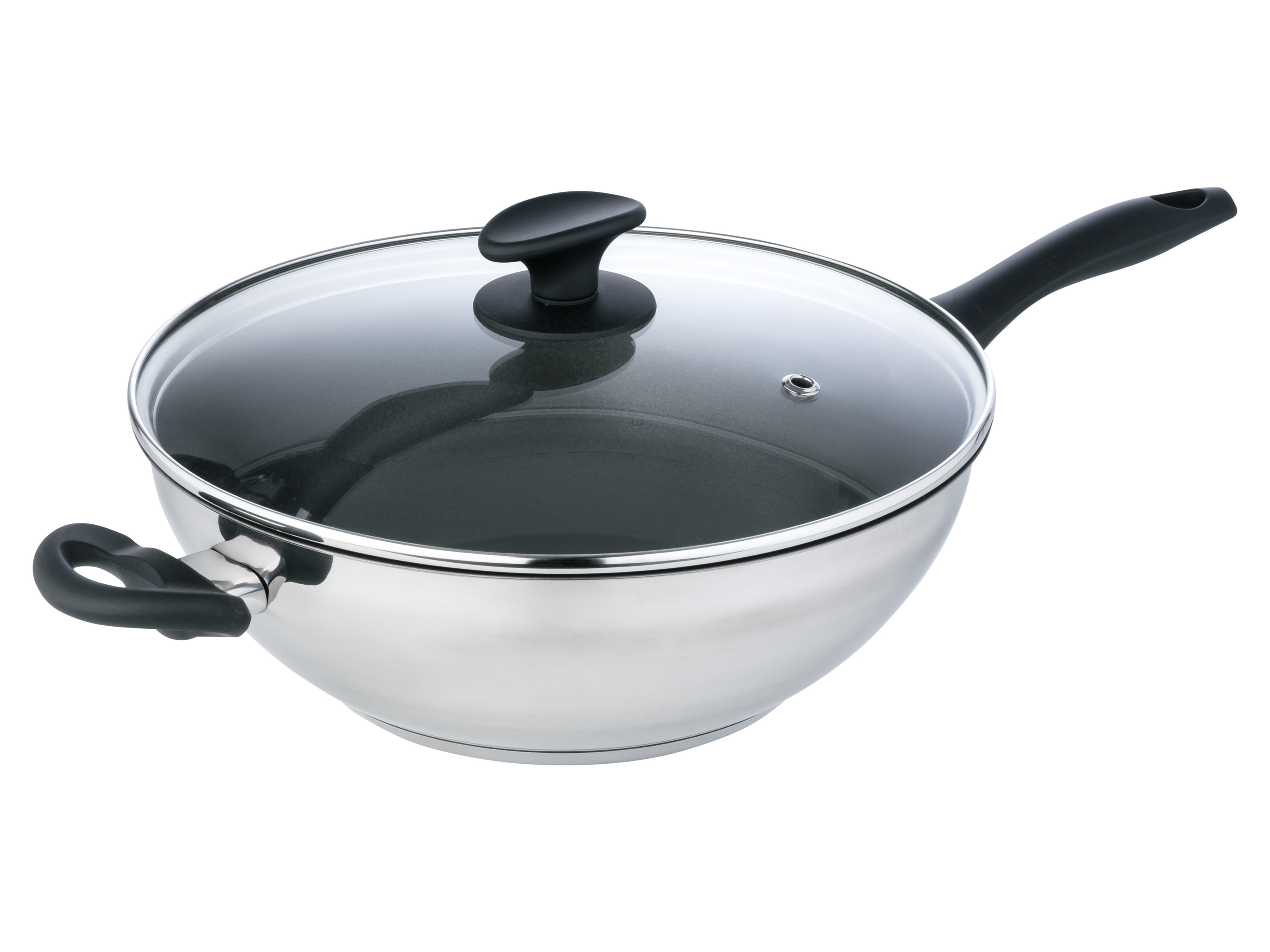 LIVARNO home Wok 32 cm unbeschichtet / Wokpfanne 32 cm beschichtet (Wokpfanne 32 cm beschichtet)