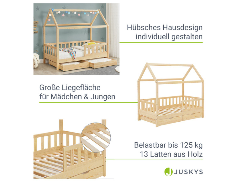Gehe zu Vollbildansicht: Juskys Kinderbett »Marli«, im skandinavischen Design - Bild 22