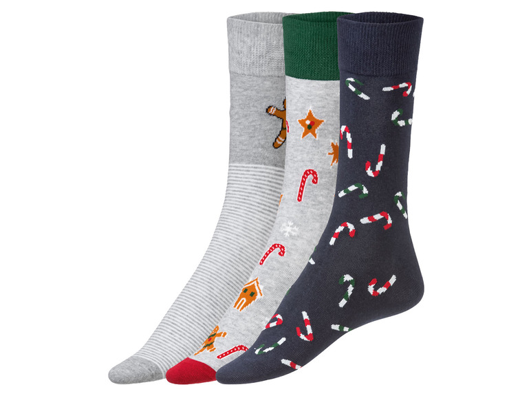 Gehe zu Vollbildansicht: LIVERGY® Herren Socken, 3 Paar, mit weihnachtlichen Motiven - Bild 2