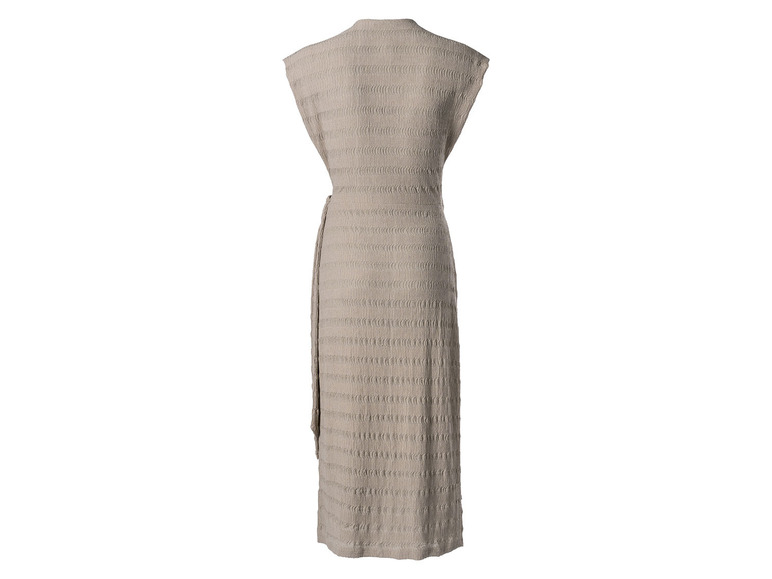 Gehe zu Vollbildansicht: esmara® Damen Midi-Kleid mit modischer Crinklestruktur, beige - Bild 3