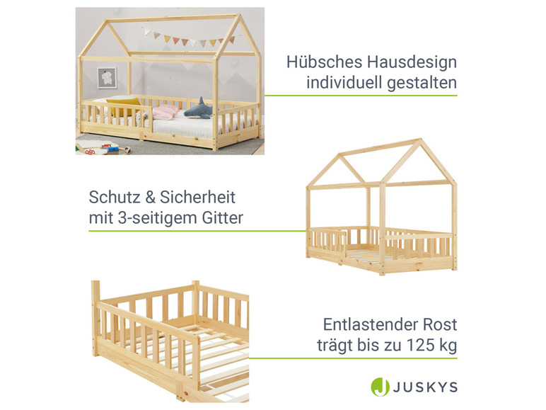 Gehe zu Vollbildansicht: Juskys Kinderbett »Marli«, im skandinavischen Design - Bild 223