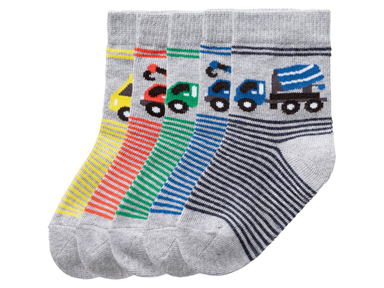 Gehe zu Vollbildansicht: lupilu® Kleinkinder Jungen Socken, 5 Paar, mit Bio-Baumwolle - Bild 8