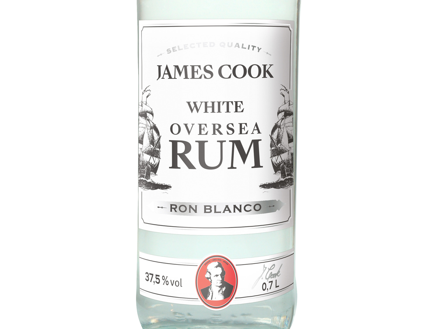 JAMES COOK Vol Weißer LIDL Rum Übersee | 37,5