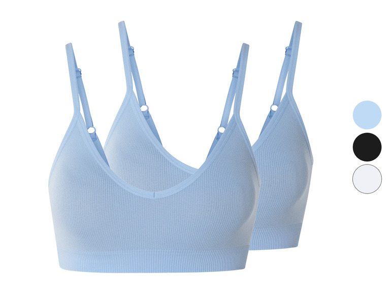 Gehe zu Vollbildansicht: esmara® Damen Bustier, 2 Stück, in modischer Ripp-Qualität - Bild 1