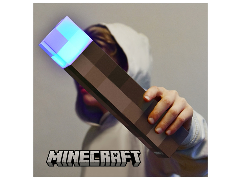 Gehe zu Vollbildansicht: Minecraft LED Tischlampe / Fackel, mit Wandhalterung - Bild 14