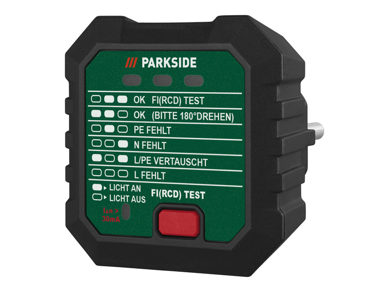 Gehe zu Vollbildansicht: PARKSIDE® Steckdosentester »PSSFS 3 A2«, mit FI-/RCD-Testfunktion - Bild 3