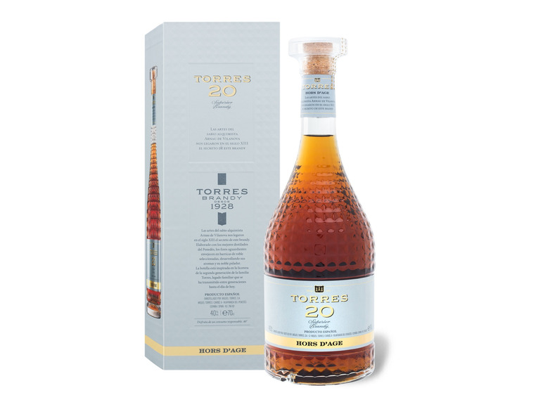 Gehe zu Vollbildansicht: TORRES 20 Jahre Hors d'Age Superior Brandy mit Geschenkbox 40% Vol - Bild 1
