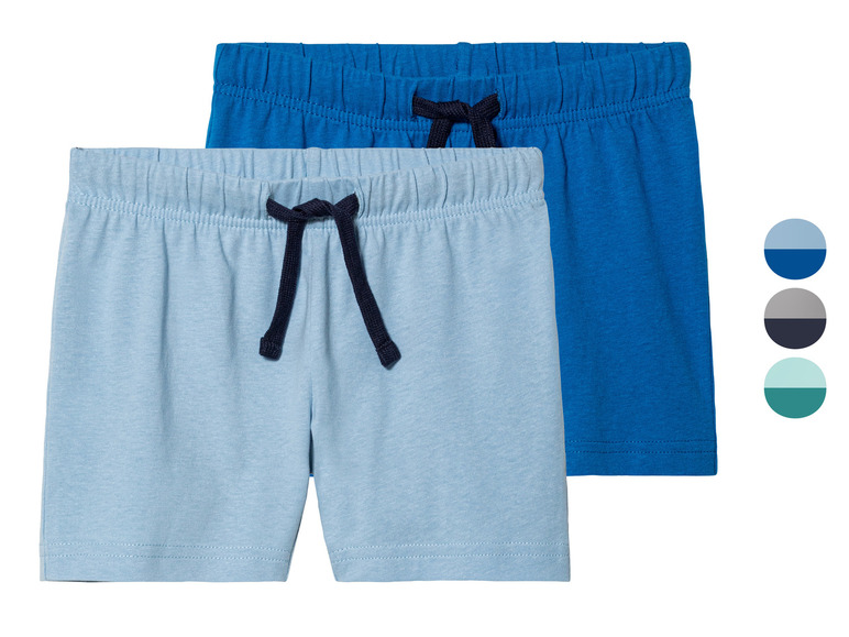 Gehe zu Vollbildansicht: lupilu® Kleinkinder Shorts, 2 Stück, mit Bindeband - Bild 1