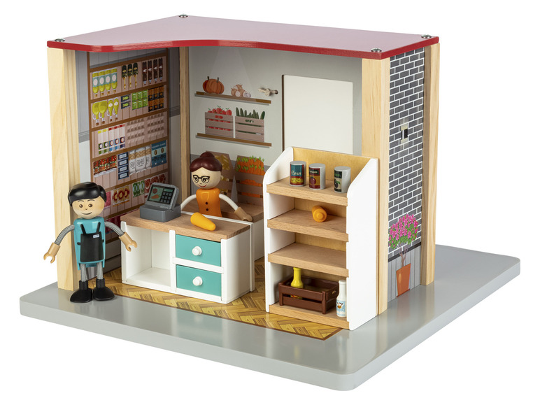 Gehe zu Vollbildansicht: Playtive Puppenhaus Spielset, aus Echtholz - Bild 4