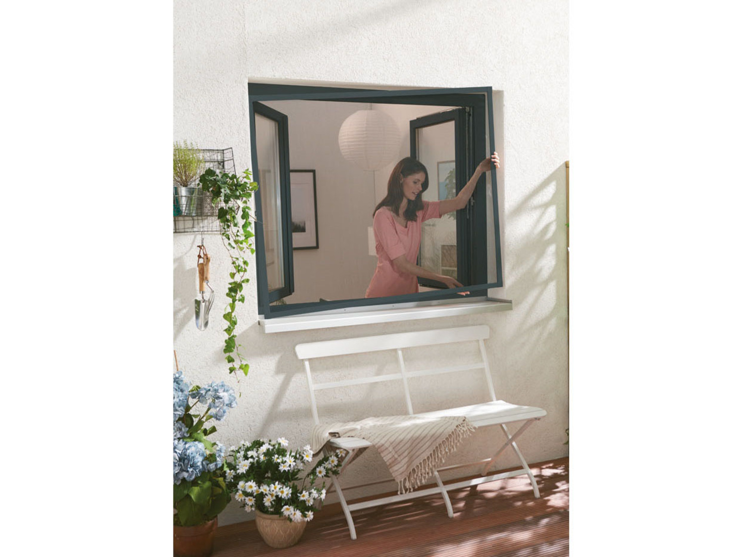 home Alu-Rahmen cm 100 x 120 Fenster-Insektenschutz LIVARNO