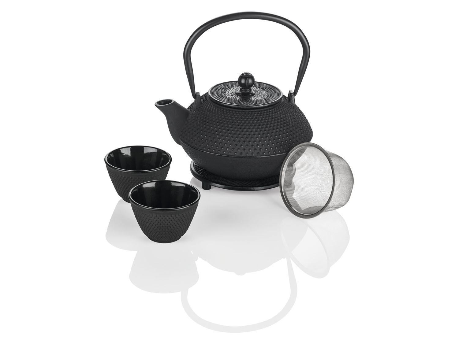 ERNESTO® 4-teilig, Gusseisen-Tee-Set, herausnehmba… mit