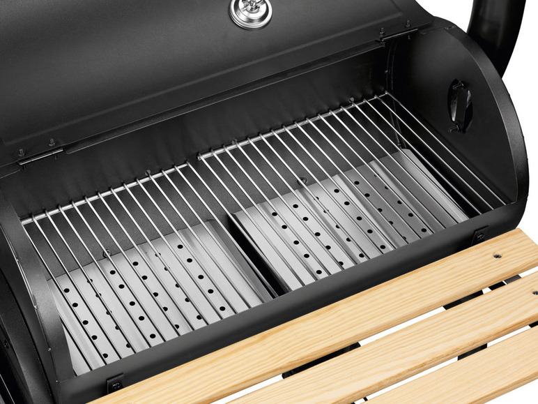 »GMS GRILLMEISTER Holzkohle-Smokergrill mit 92 A1«, Brennkammer separater