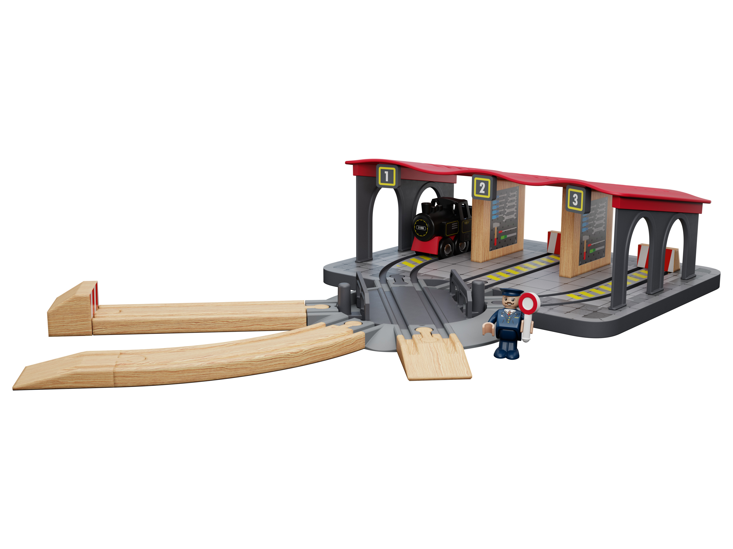 Playtive Holz Eisenbahn Erweiterung (Lokschuppen)