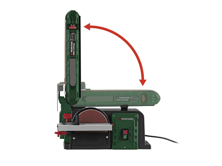 Gehe zu Vollbildansicht: PARKSIDE® Band- und Tellerschleifer »PBTS 370 B3«, 370 W - Bild 8