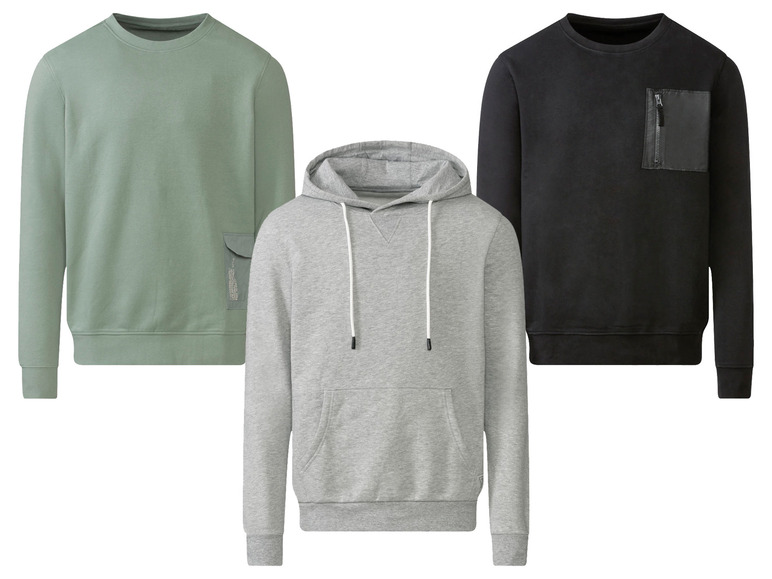 Gehe zu Vollbildansicht: LIVERGY® Herren Sweatpullover mit hohem Baumwollanteil - Bild 1