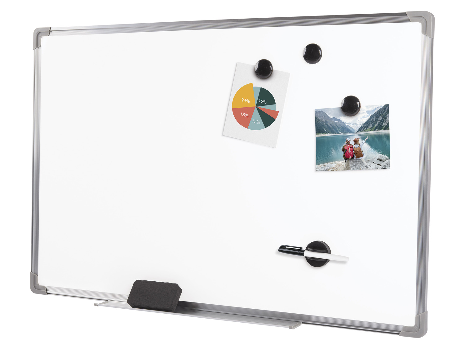 Whiteboard, abwischbar UNITED OFFICE® und Magnet-