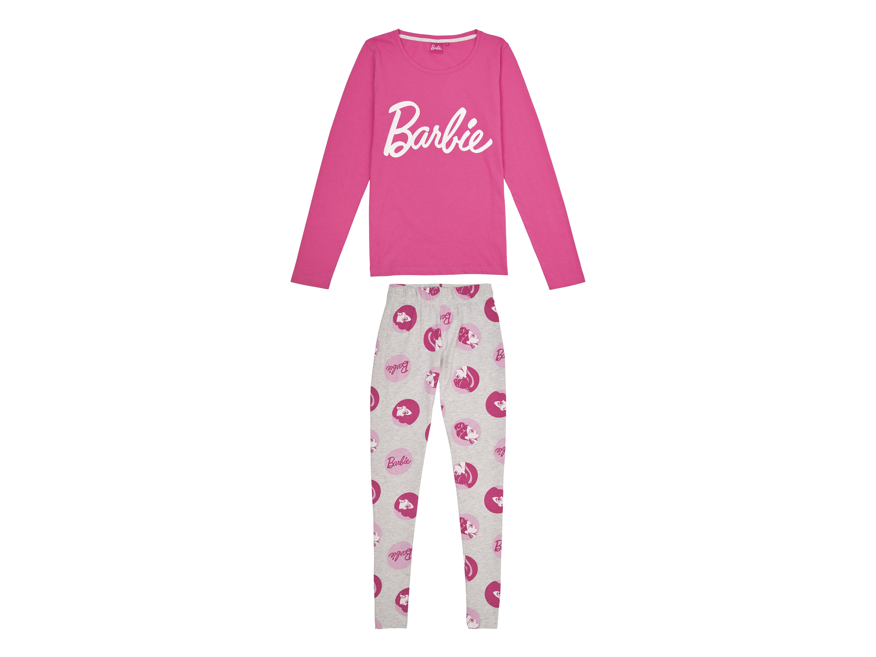 Barbie Damen Pyjama (pink/grau, M) M